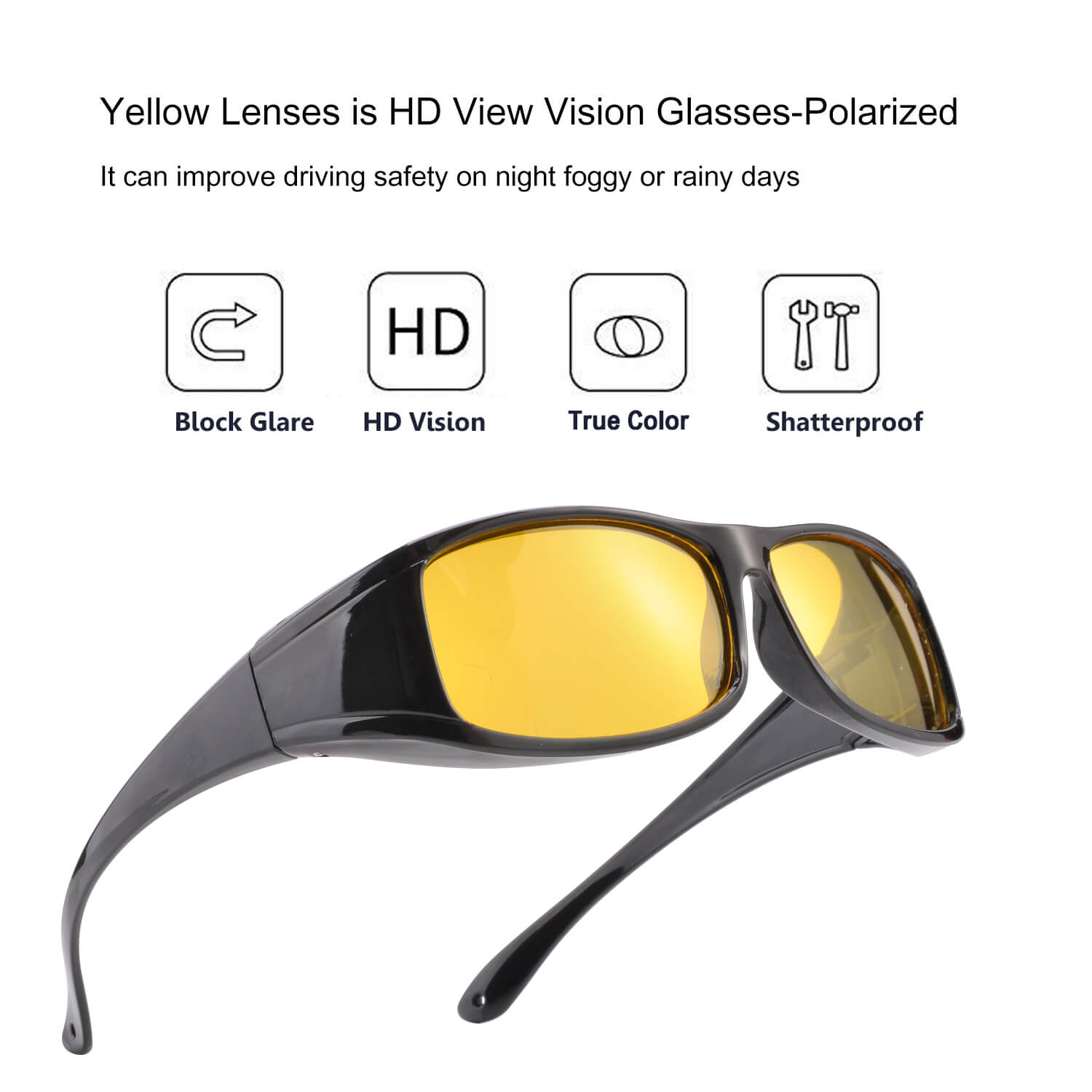Safeyear Night Vision Glasses For Driving, Anti Glare HD Lens