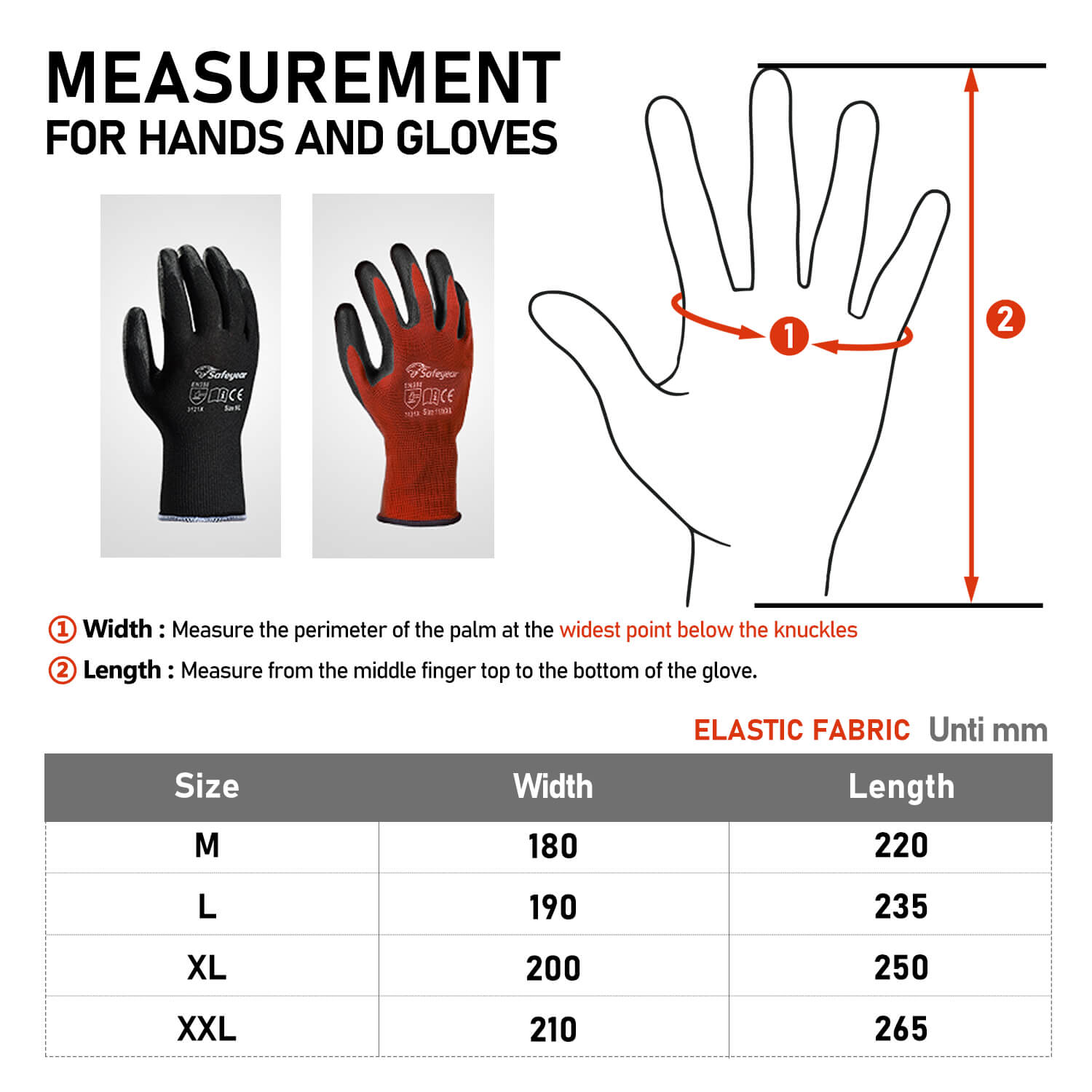 SAFEYEAR 12 Pairs Safety Gloves PU Coated Work Gloves for General Duty Work Gardening