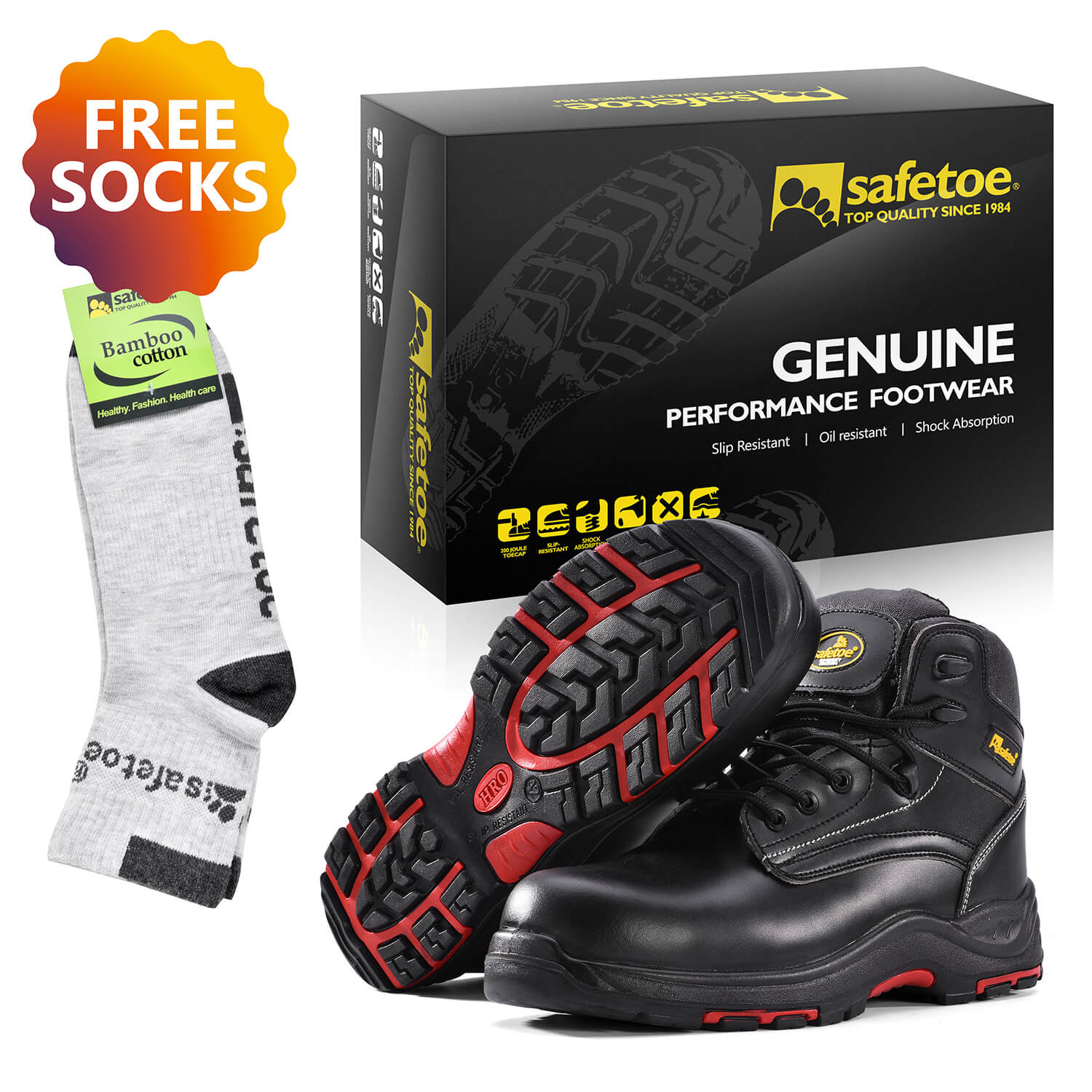Safetoe Water Resistant Wide Fit Safety Work Boots