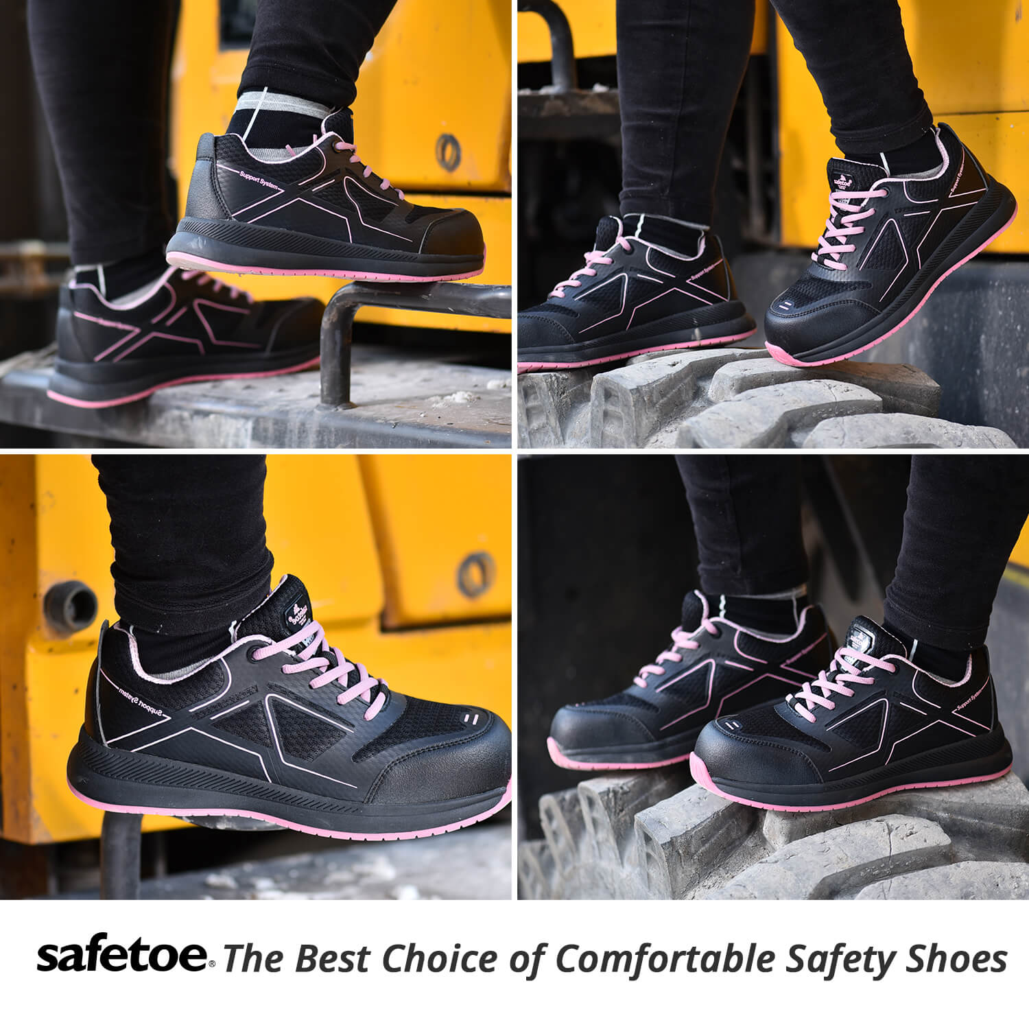 Safetoe Breathable Lightweight Women Safety Work Shoes