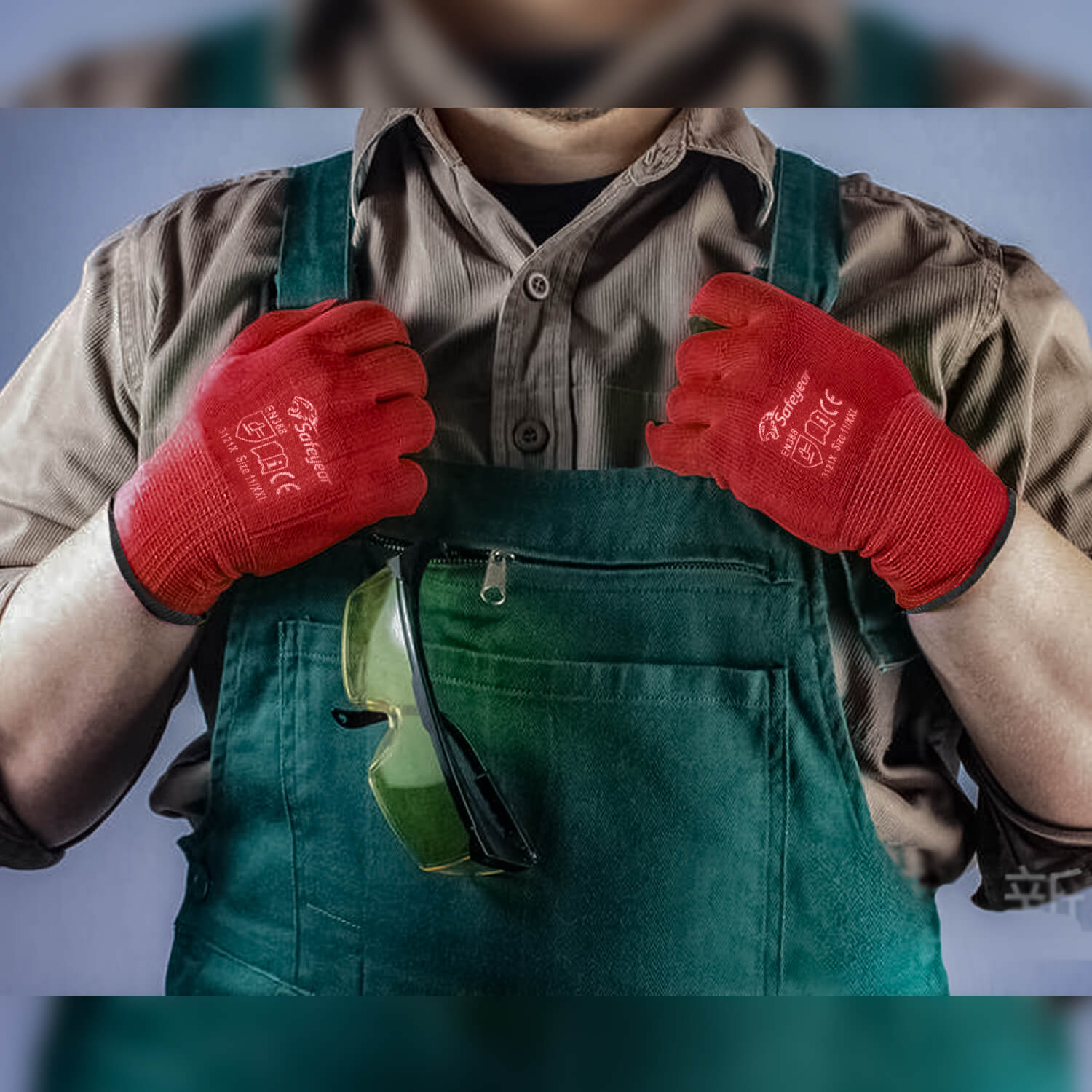 SAFEYEAR 12 Pairs Safety Gloves PU Coated Work Gloves for General Duty Work Gardening