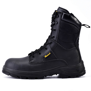 Safetoe 8" Military Zip Design Steel Toe Work Boots