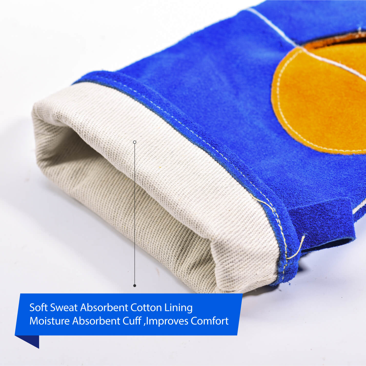 Safeyear 16 inch Leather Forge Heat Resistant Welder Gloves 932°F /500°C